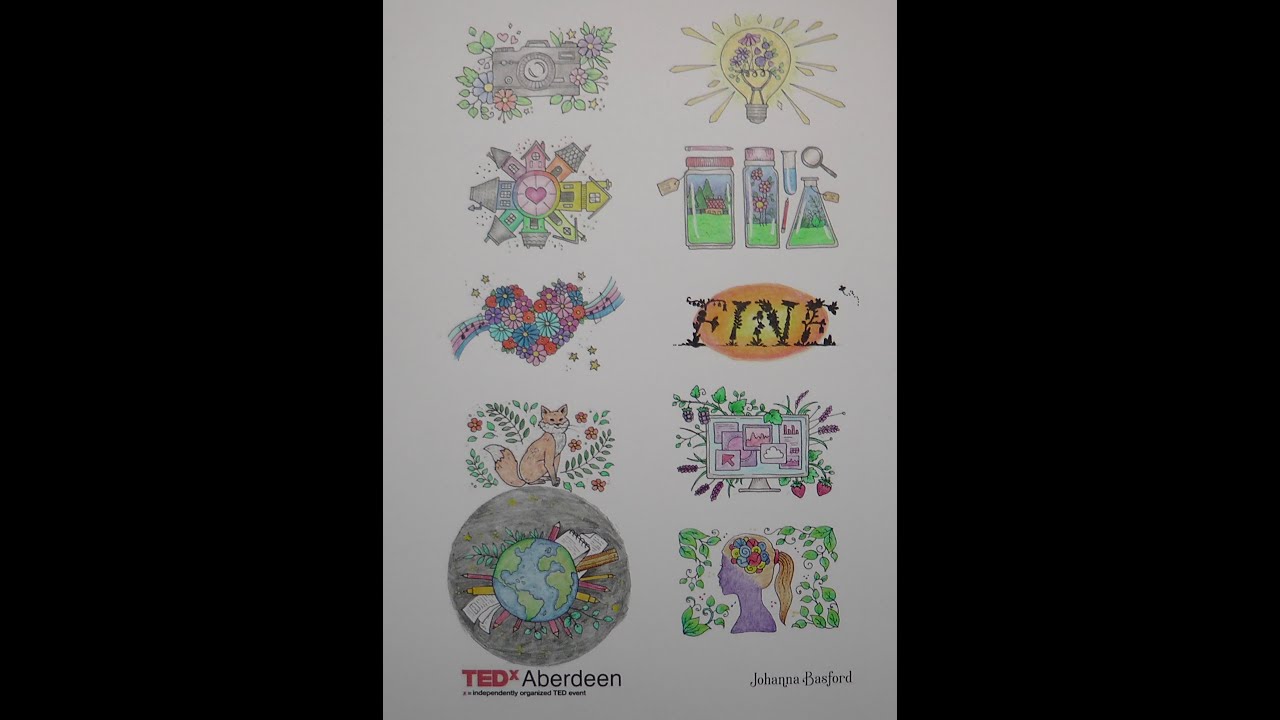 Adult Colouring Tutorial Brainy Girl - from Johanna Basford's TEDx Download