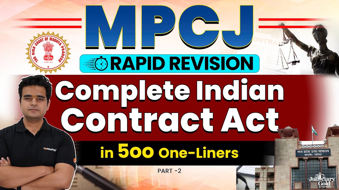 Complete Indian Contract Act in 500 One-Liners | Part - 2 | MPCJ Rapid Revision