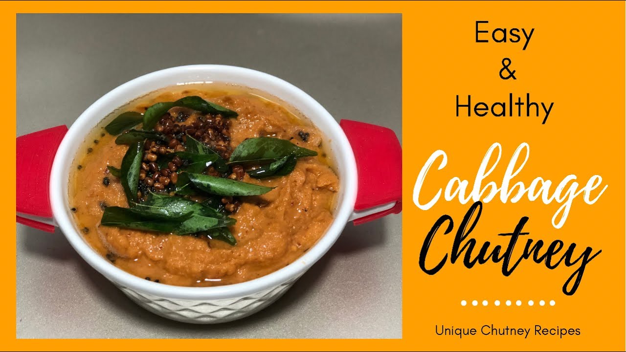 Cabbage Chutney | How to make Cabbage Chutney | Easy Chutney for Idli / Dosa முட்டைக்கோஸ் சட்னி