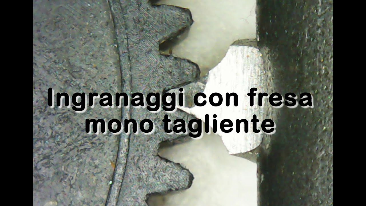 Realizziamo un ingranaggio con fresa mono tagliente auto costruita