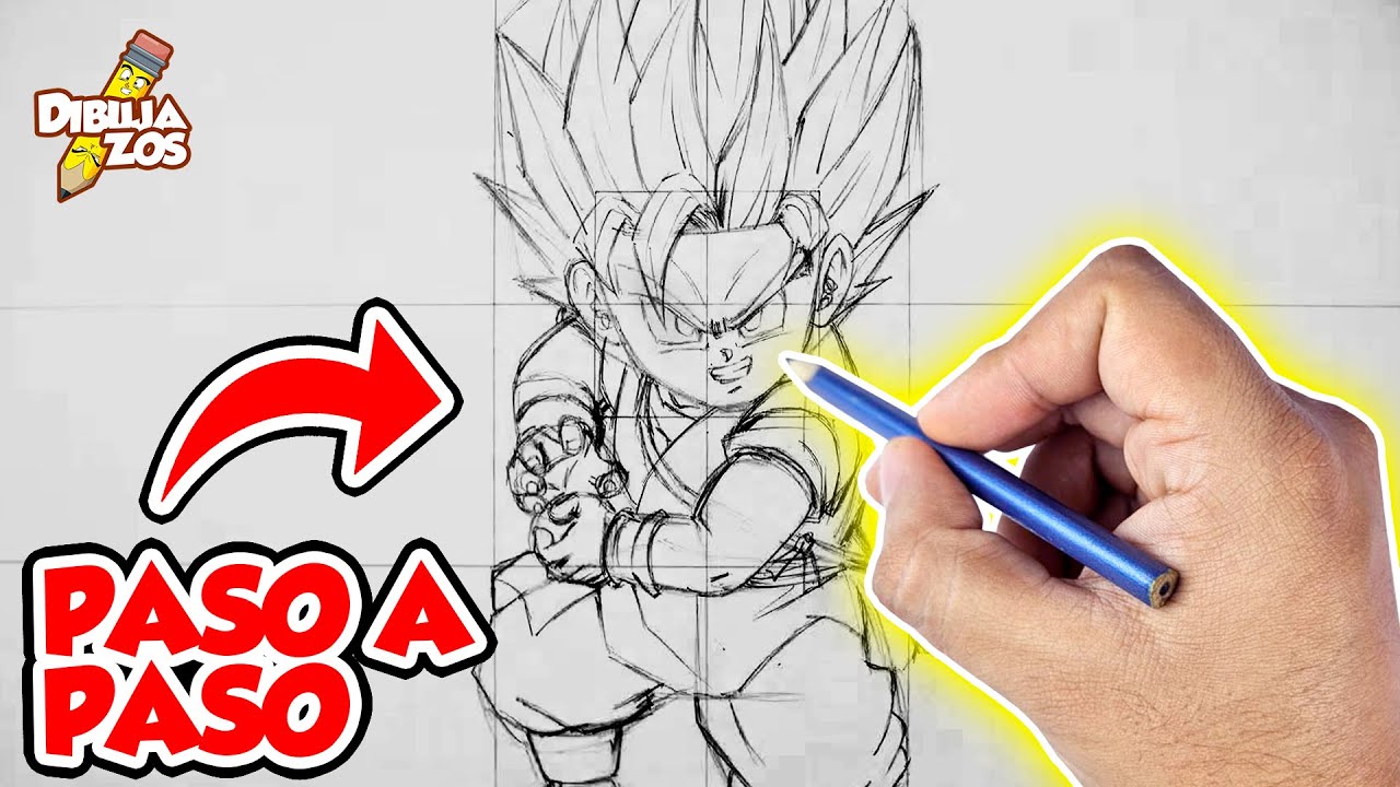 COMO DIBUJAR A GOKU SSJ2 DE DRAGON BALL DAIMA 🔥 | PASO A PASO
