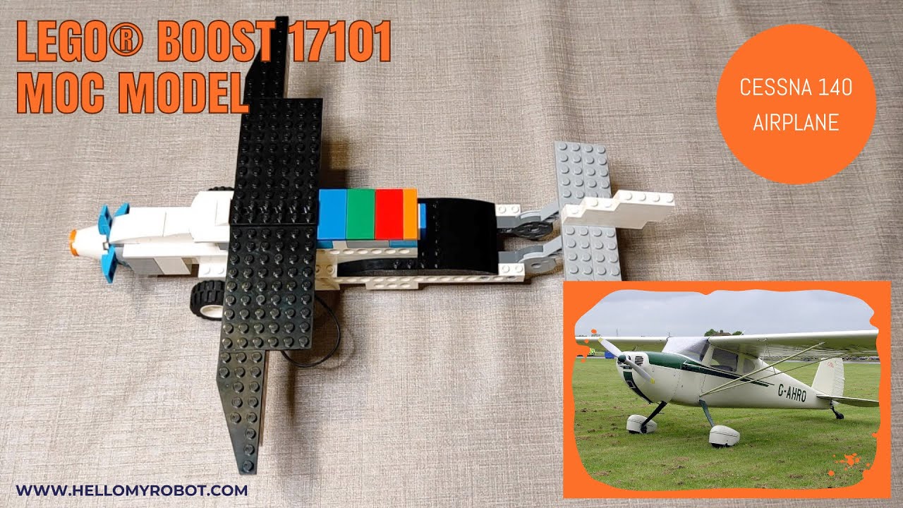 LEGO® BOOST 17101. MOC MODEL: Cessna 140 Airplane! - Building instructions and program
