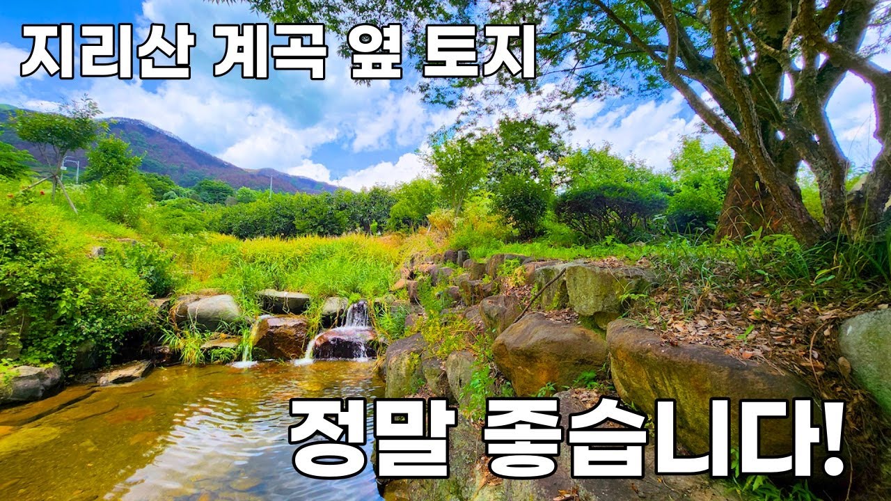 NO.582 지리산 계곡을 접한 반듯하고 접근성 좋은 산청토지매매, 정말 끝내주네요 꼭 임장오셔서 보세요^^
