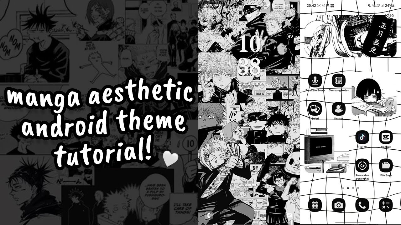 Manga Aesthetic Android Theme Tutorial (Android 13) | Fristhetic Daily