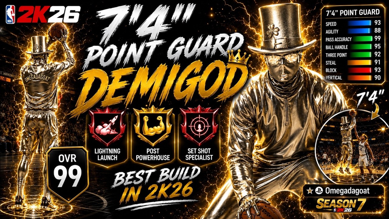 🔥Я сломал NBA 2K26 с помощью этого билда разыгрывающего защитника ростом 223 см! #nba2k26 #2kcomm...
