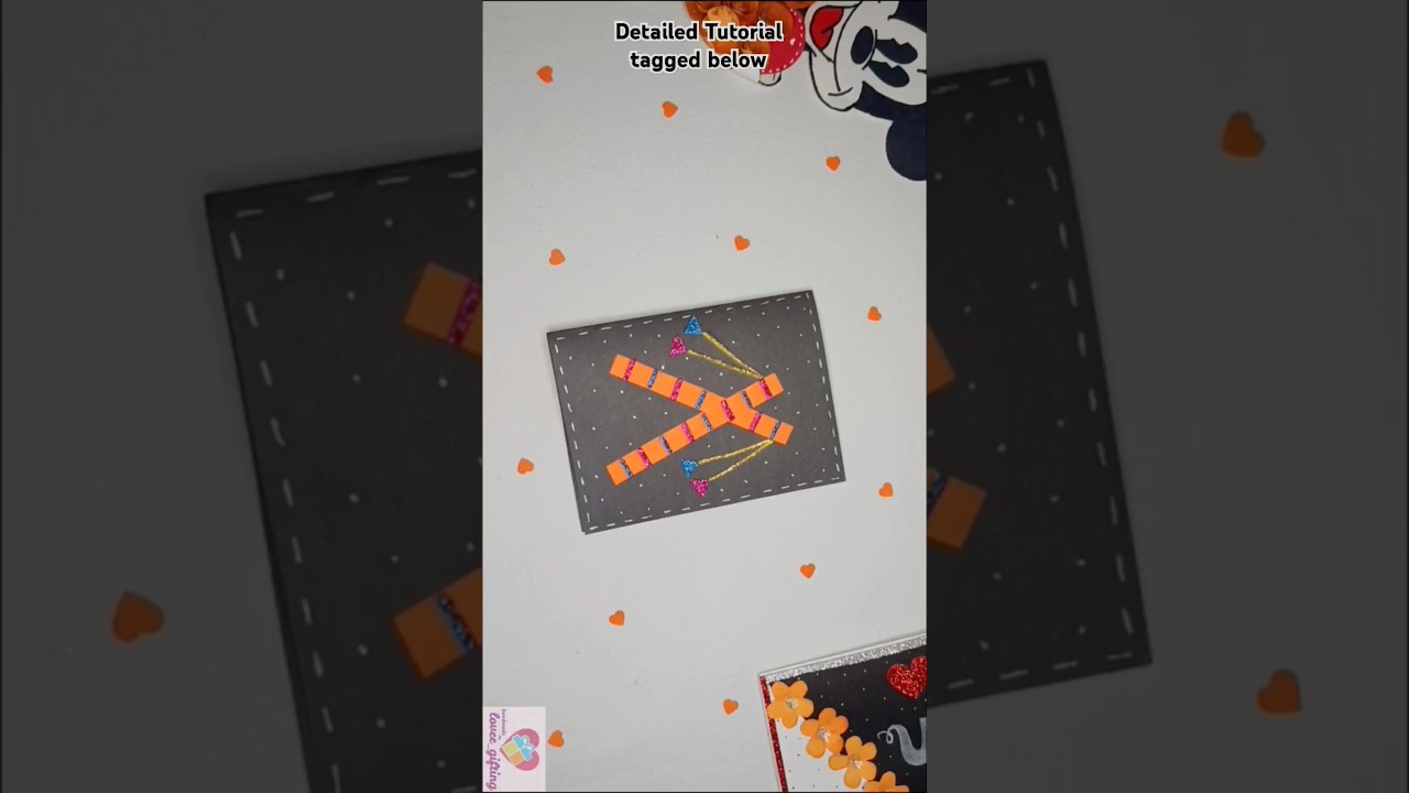 Navratri Card Cover Design🧡 Handmade Dandiya🧡 