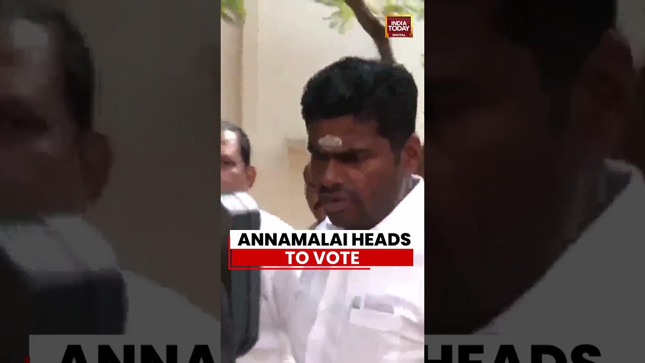 Tamil Nadu Polls: K. Annamalai Arrives To Vote In Coimbatore Assembly Polls #tamilnadu #annamalai
