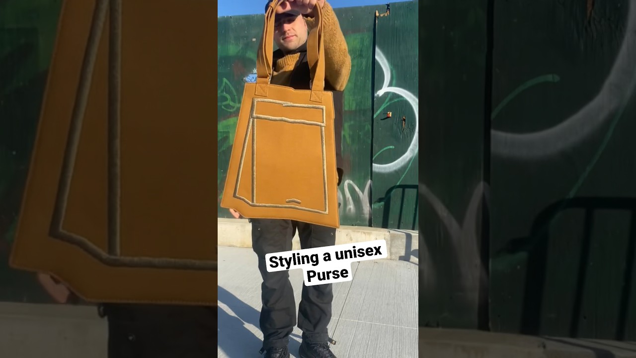 Styling a new unisex Bag purse. Brown Wool Sweater,95's, Hiking pants and BYO Bolt Trucker #fashion