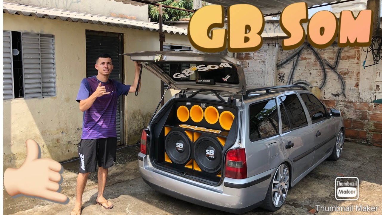 Parati pregada nas aro 17 e som pesado no porta malas (GB Som)