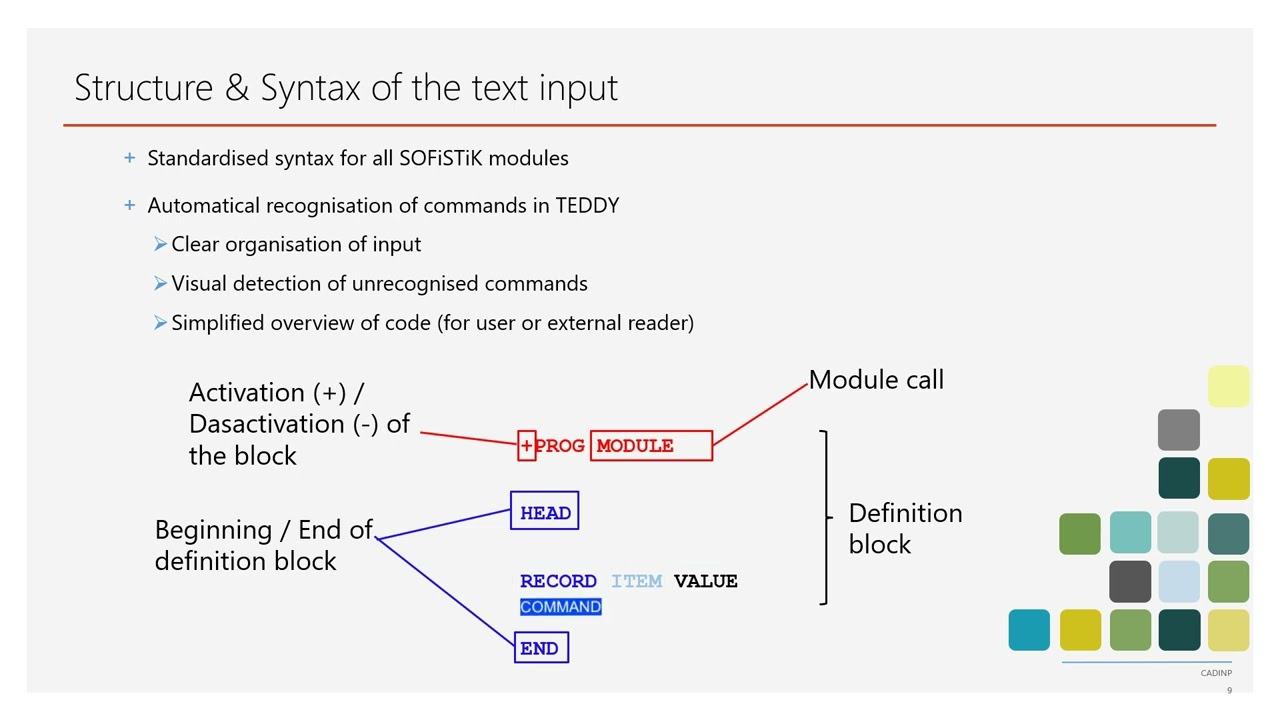 Introduction to the CADINP language