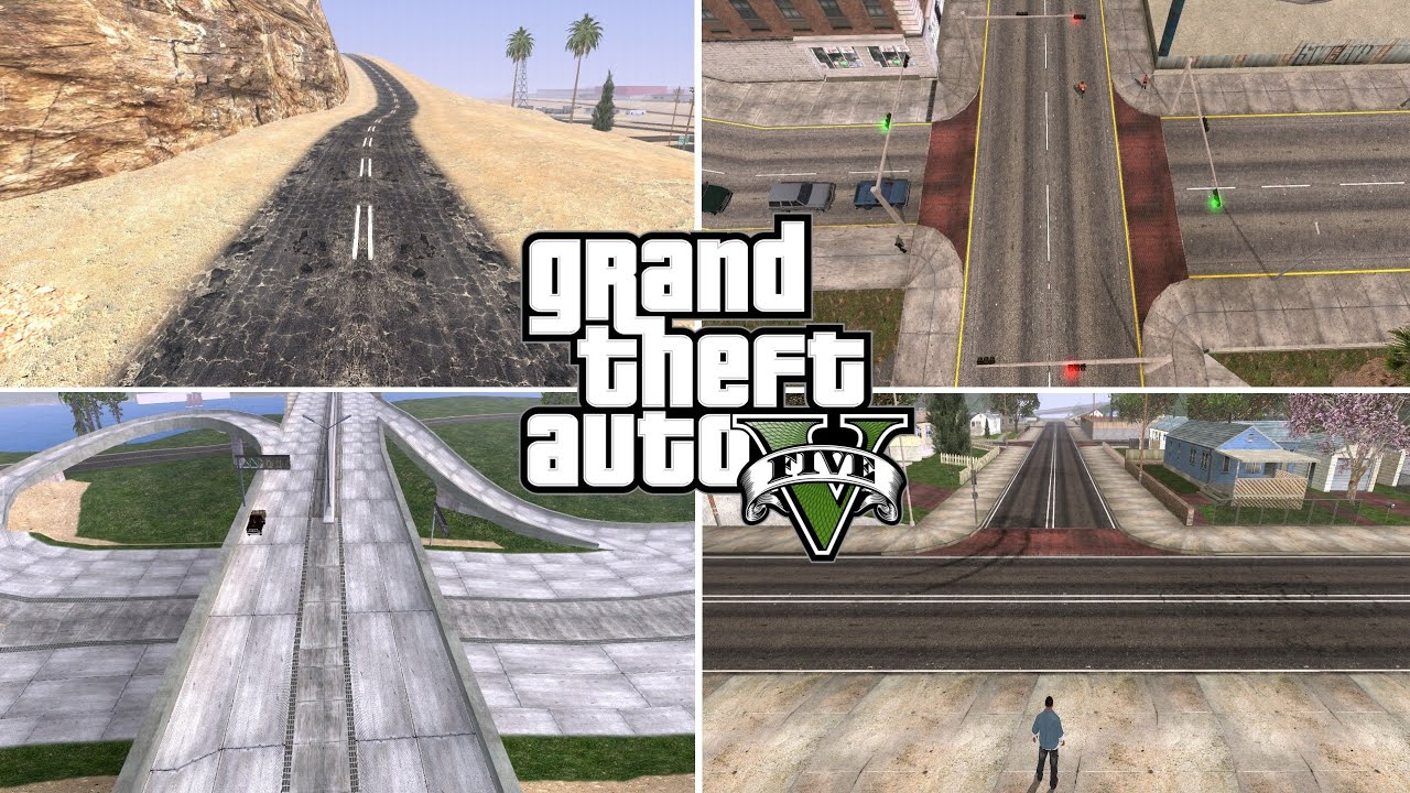 V-Project Roads & Sidewalk GTA V for GTA SA ANDROID