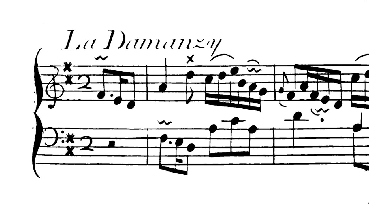 La Damanzy (Book 1) by Jacques Duphly played on a two-manual harpsichord