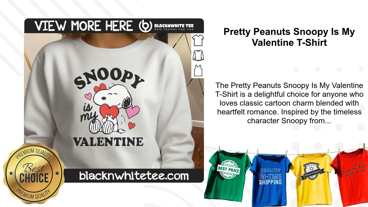 Pretty Peanuts Snoopy Is My Valentine T-Shirt