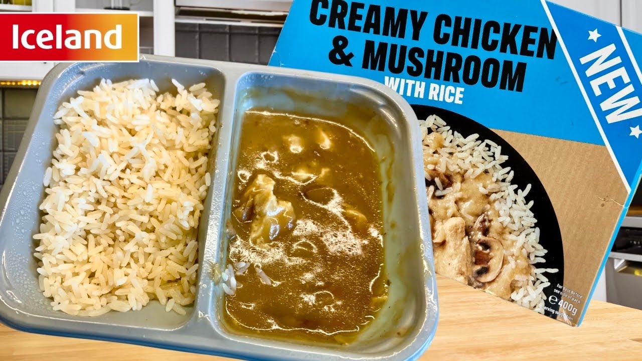 CRIKEY ONLY £1.00!! NEW Iceland Creamy Chicken & Mushroom with Rice | FOOD REVIEW