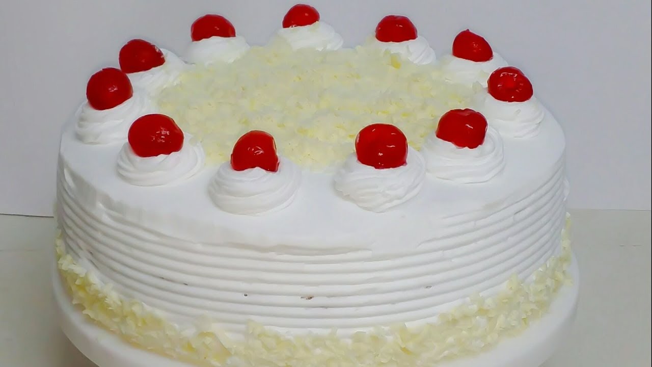 SIMPLE EASY WHITE FOREST CAKE || HOMEMADE!!