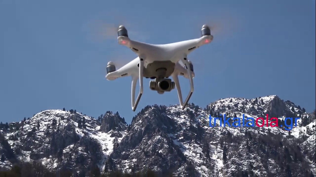 Κόρη Τρικάλων εικόνες ψηλά drone χιονισμένος Κόζιακας οροσειρά Κερκέτιο 4k 60 fps Σάββατο 11-4-2020