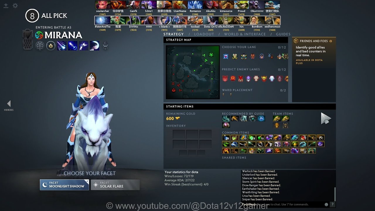 Dota 12v12 - Playing as Mirana