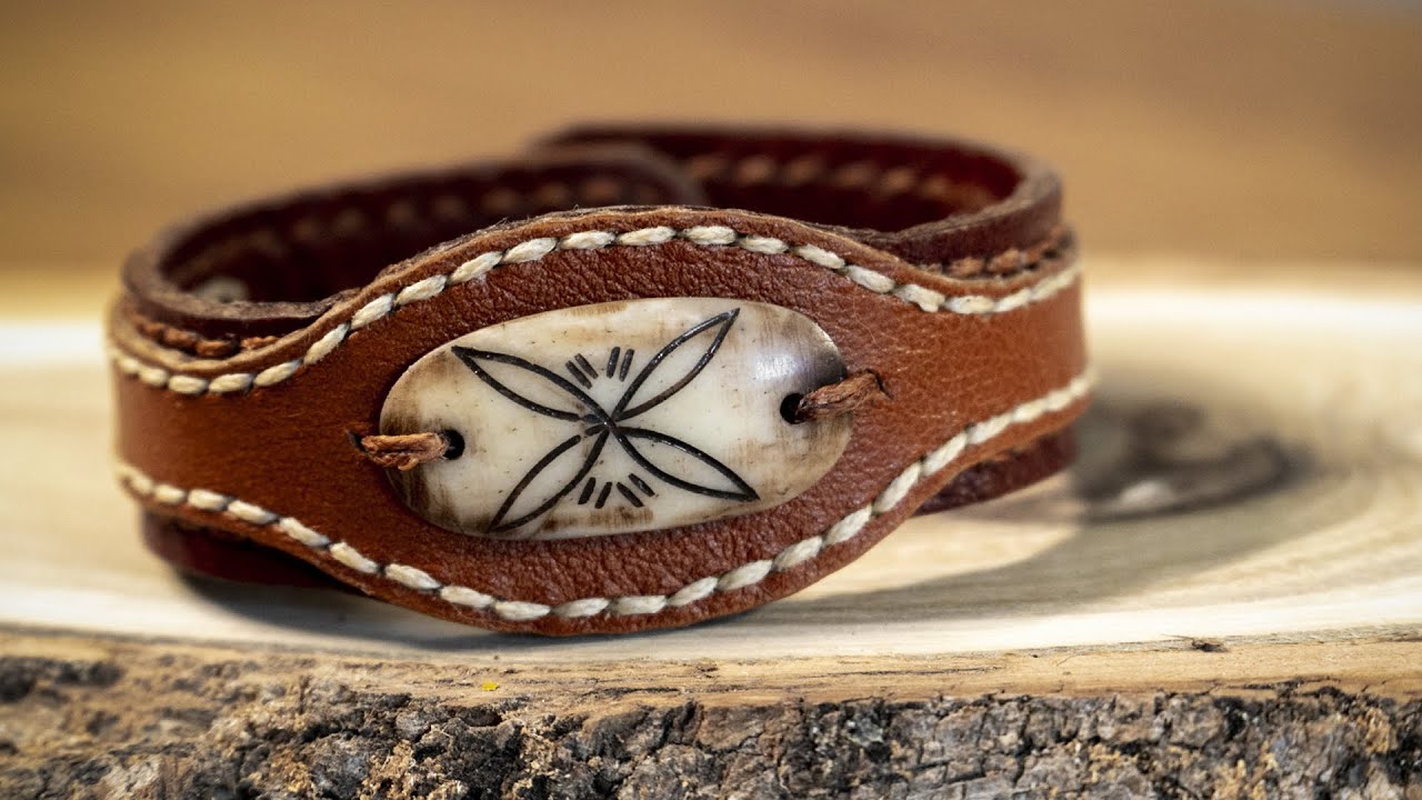 How to make a leather bracelet from scraps