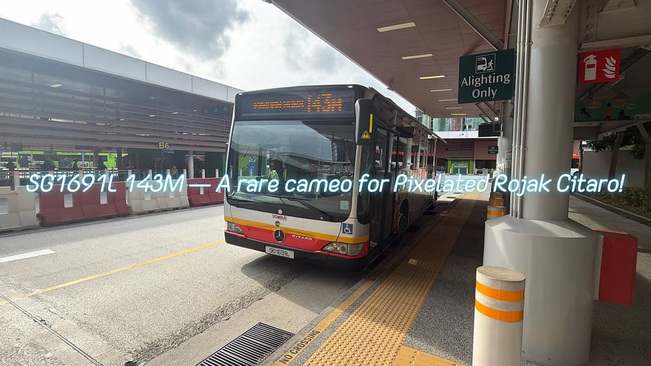 RARE CAMEO: SG1691L On 143M | Tower Transit Pixelated Mercedes Benz Citaro | Bus Joyrides Episode 65