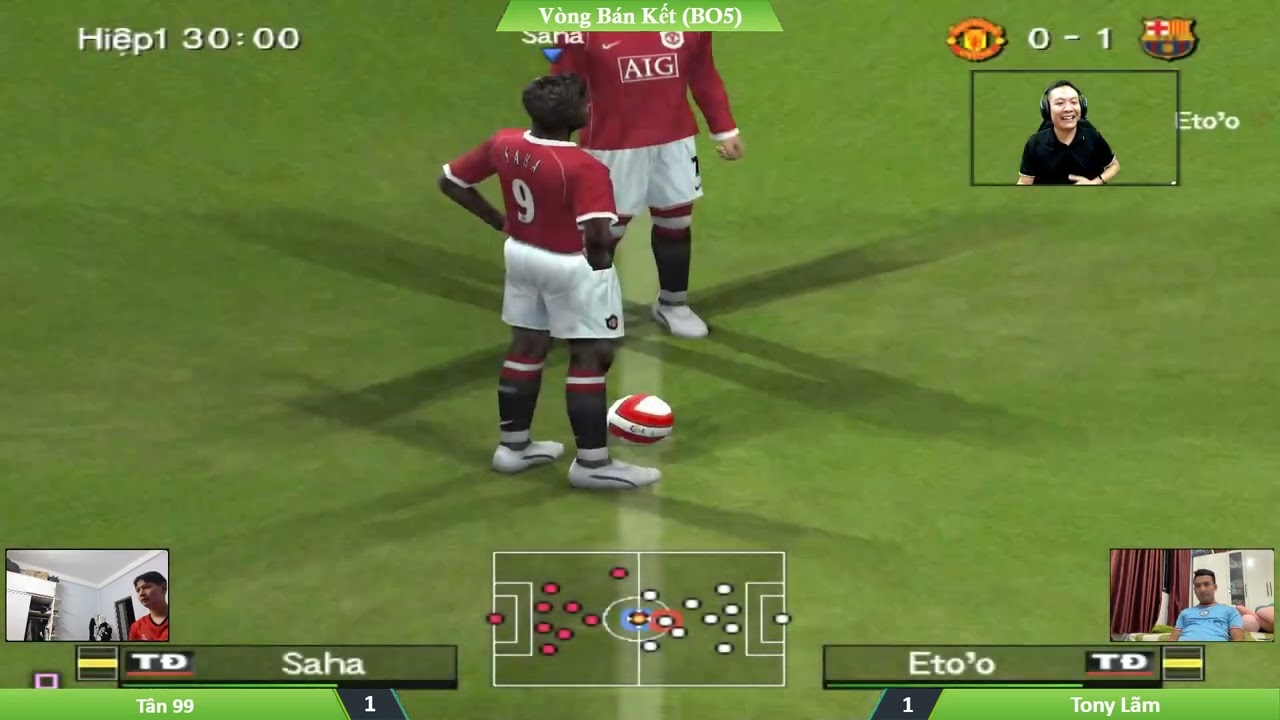 Giải đấu PES-6 Open Cup 2023 Bán kết 2 game thủ Tân 99 vs Tony Lãm 28 09 2023 Trận 3