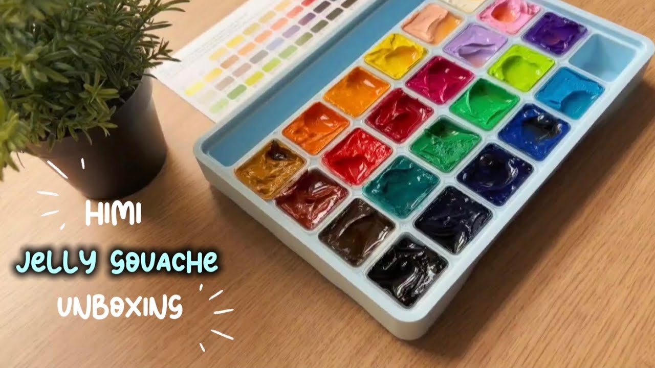 Himi Jelly Gouache Unboxing 📦 | Calm aesthetic paint session 🎨