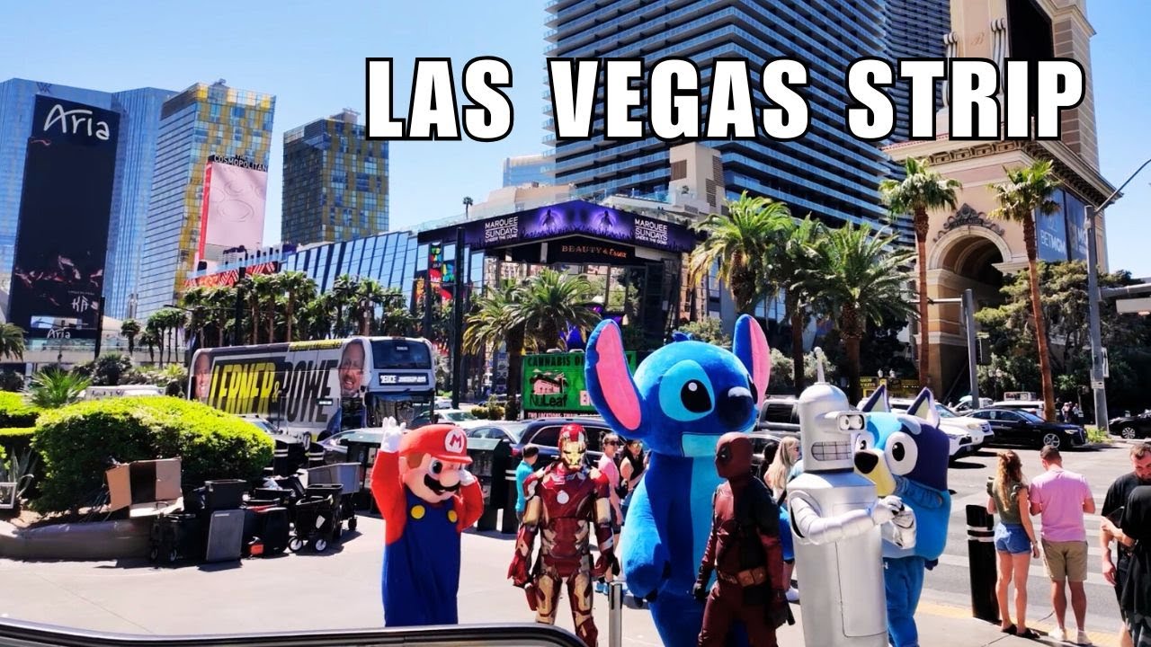 Las Vegas Strip Walking Tour April 2025 Sunday Afternoon