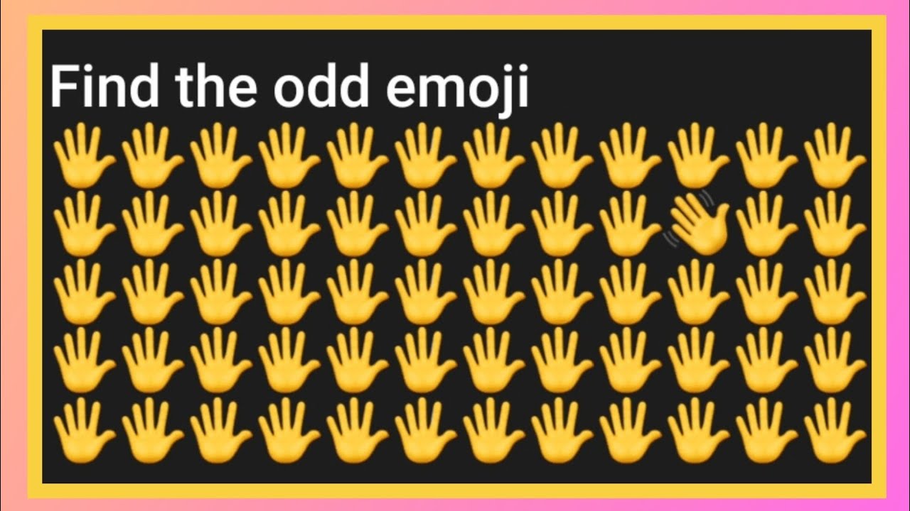 Find The Odd Emoji One Out | Spot The Odd Object One Out | Pop Emoji Games, Emoji Movie Quiz