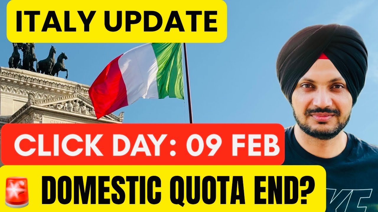 🇮🇹 Italy 09 Feb Click Day 2026 😱 | Domestic Quota ਖਤਮ? | Colf Badanti Update