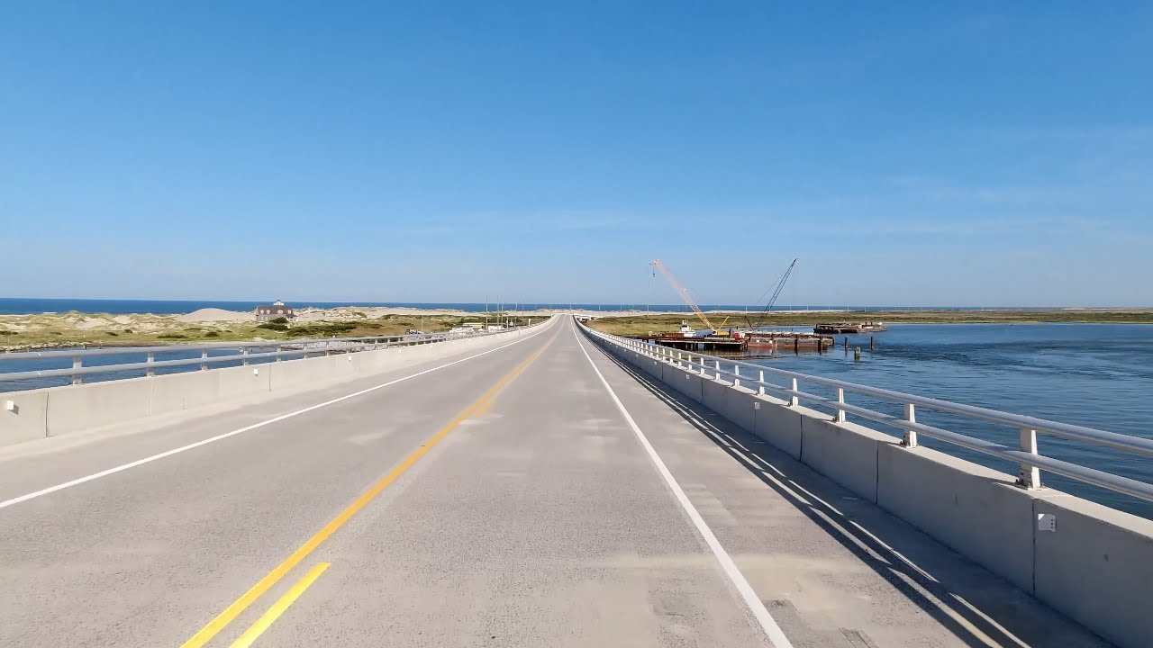 Drive of the Outer Banks, North Carolina, Nags Head to Hatteras | Driving Sounds for Sleep and Study