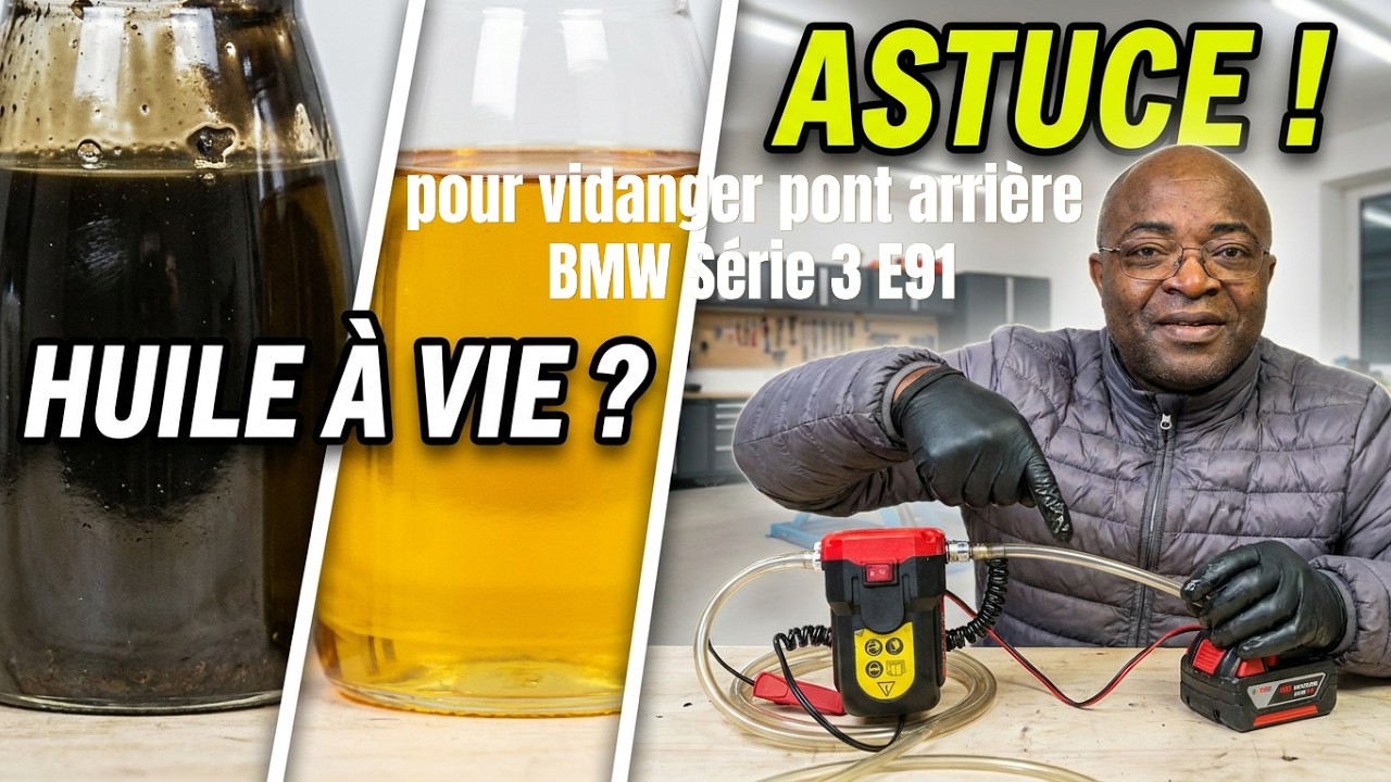 Fini les bruits ! Vidange du différentiel arrière BMW E91 – Astuces DIY ultra simples 💪