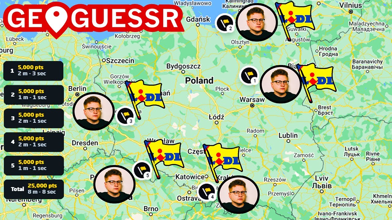 Każdy LIDL w Polsce (GeoGuessr Speedrun)