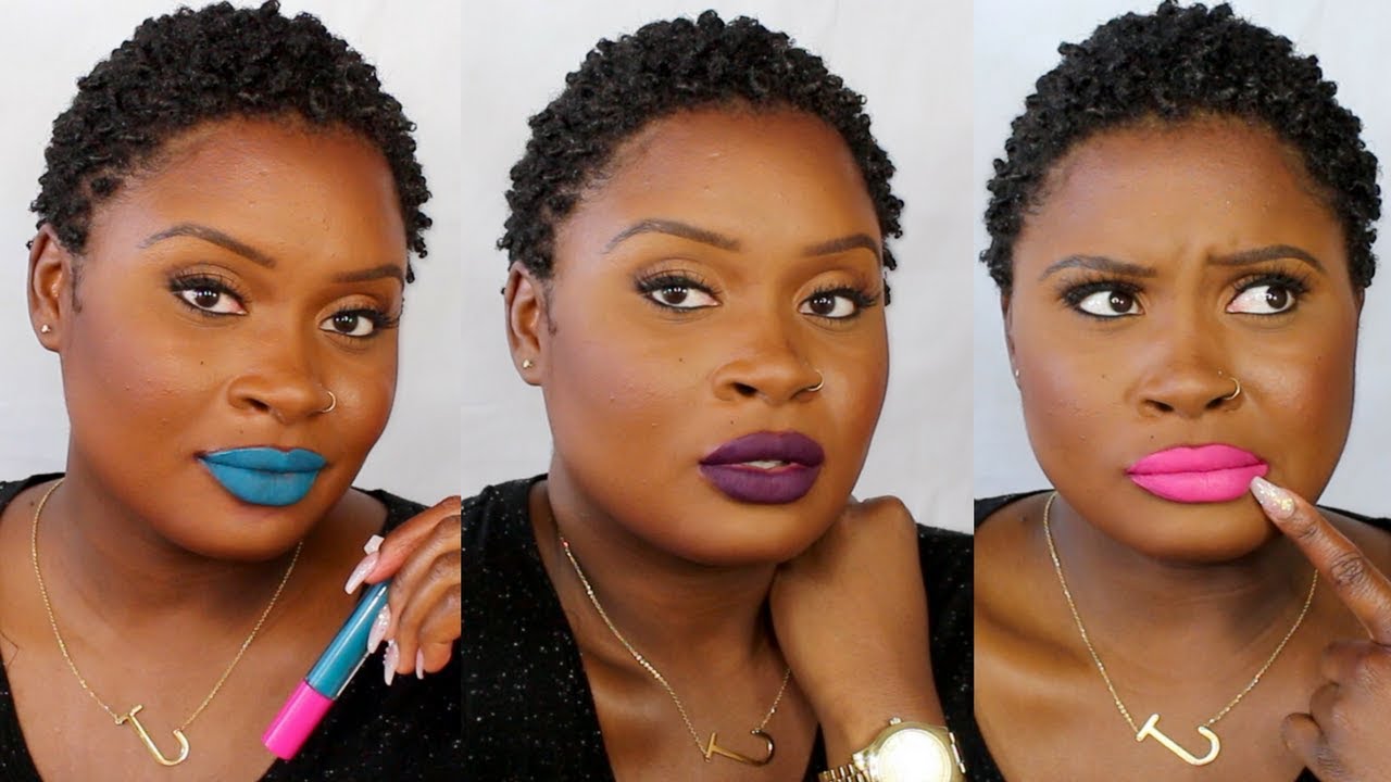 Coloured Raine Lipstick Swatches on Dark Skin | Jasmine Mitchell