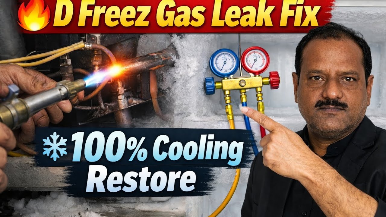 D Freez Gas Charging & Pipe Leakage Repair | Deep Freezer Complete Service | Step by Step