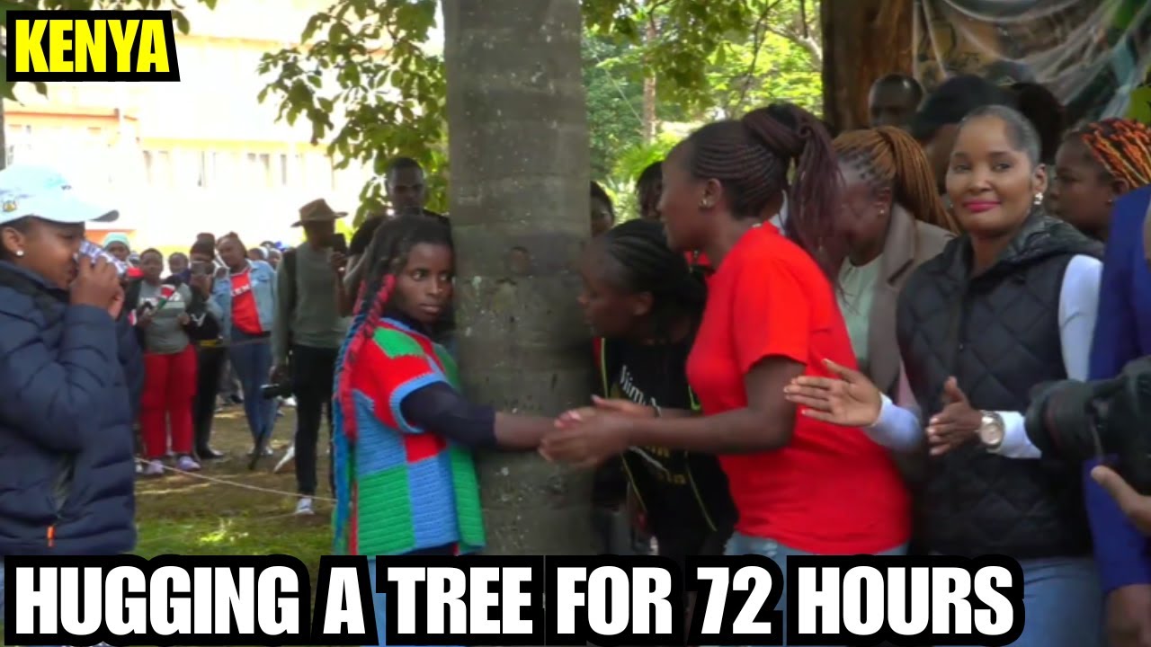 HISTORY MADE! Kenya's Truphena Muthoni sets world record by hugging a tree for 72 hours continuously