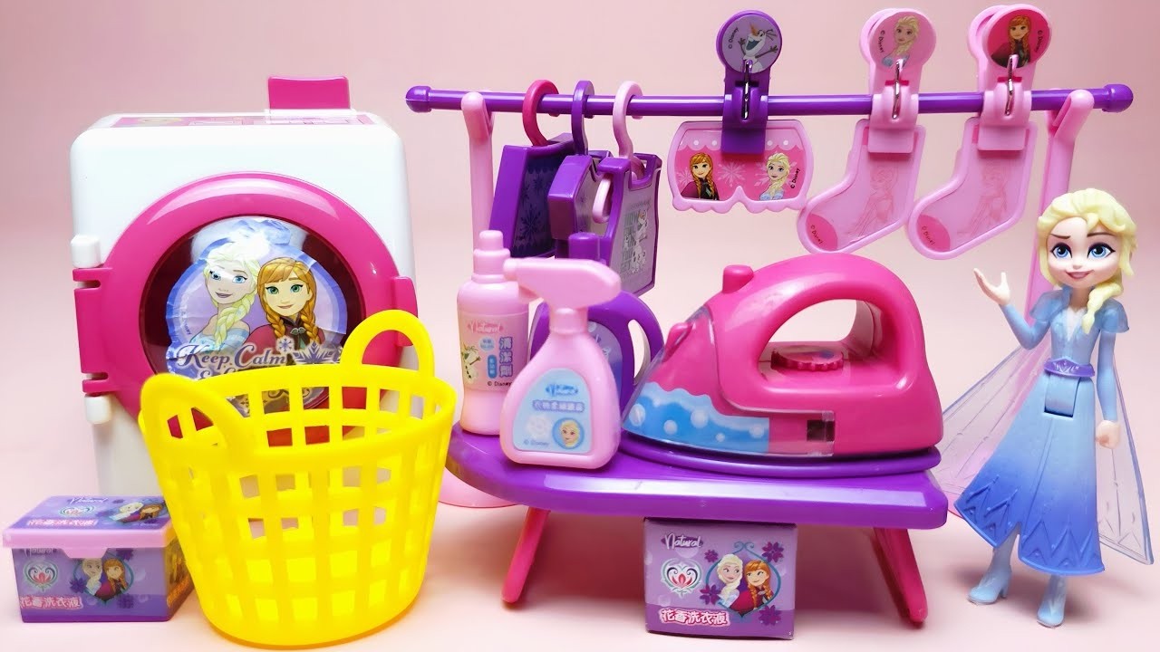 Disney Princess Elsa Frozen Laundry Set Satisfying with Unboxing Compilation Toys ASMR
