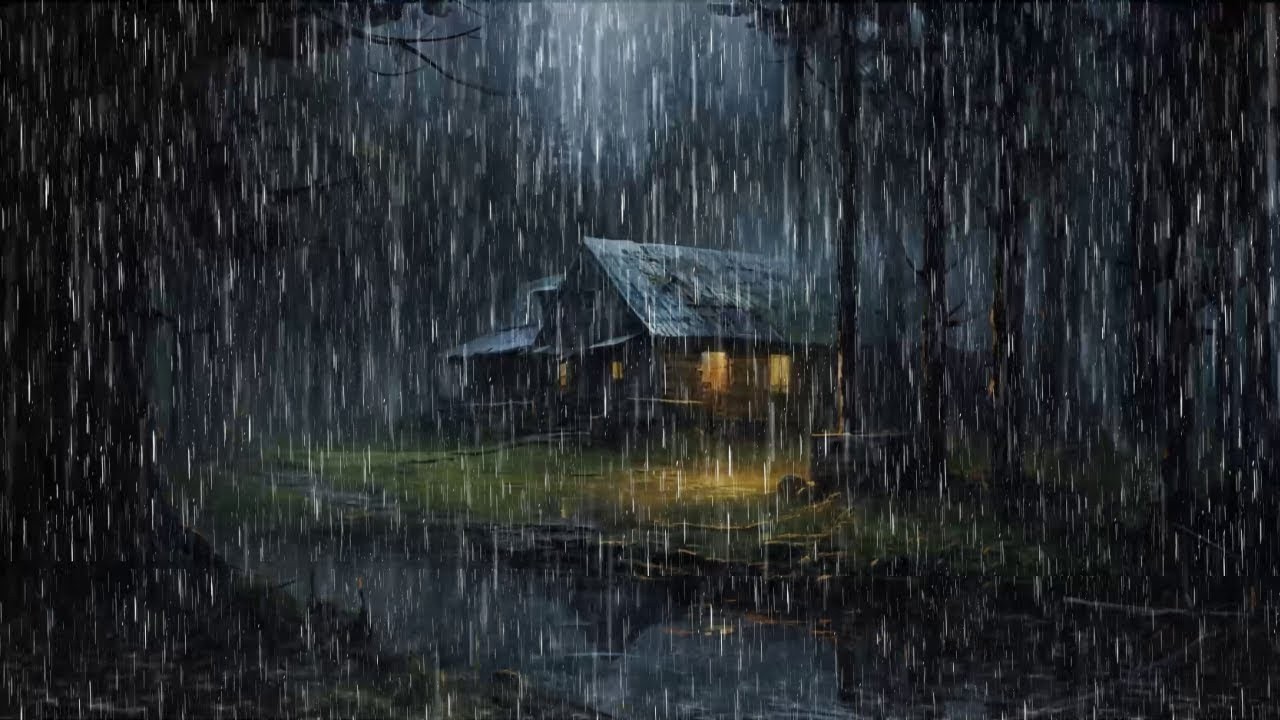 Cozy Woodland Cabin Ambience 🌲 Flowing Stream Sounds & Relaxing Music for Sleep, Study & Relaxation