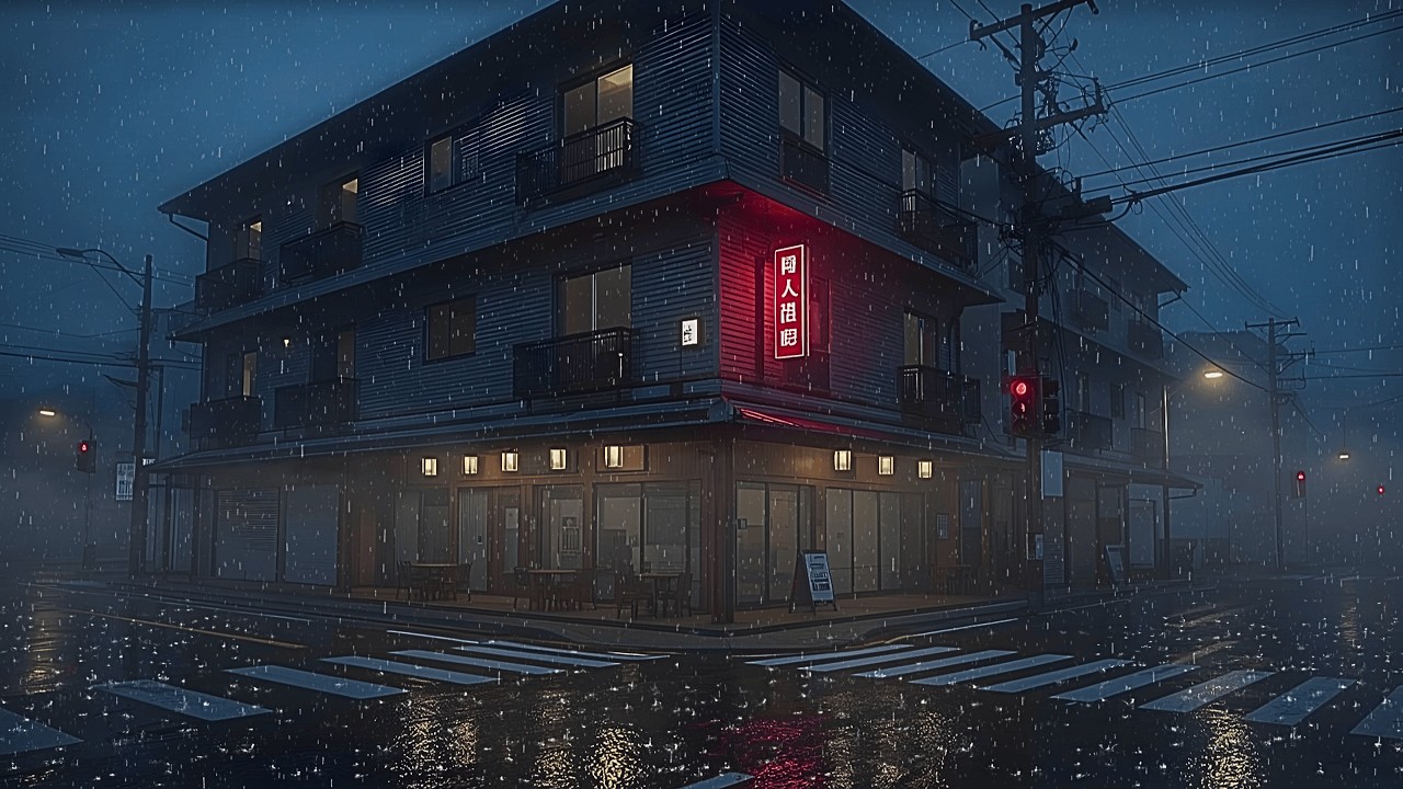 Cozy Rain Lofi 90s Tokyo Café ☕ Chill Lofi For Focus