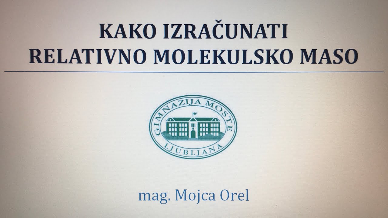 Izračun relativne molekulske mase železov(II) nitrata(V) nonahidrata