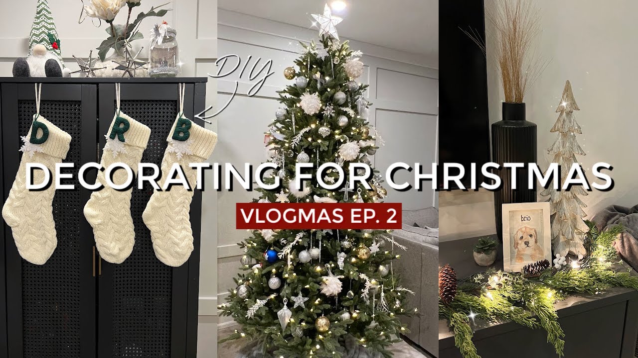 Decorating for Christmas + personalized stocking DIY | VLOGMAS Ep. 2