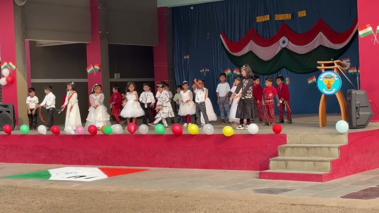 My baby girl ahana school 26th january dance video with class mates