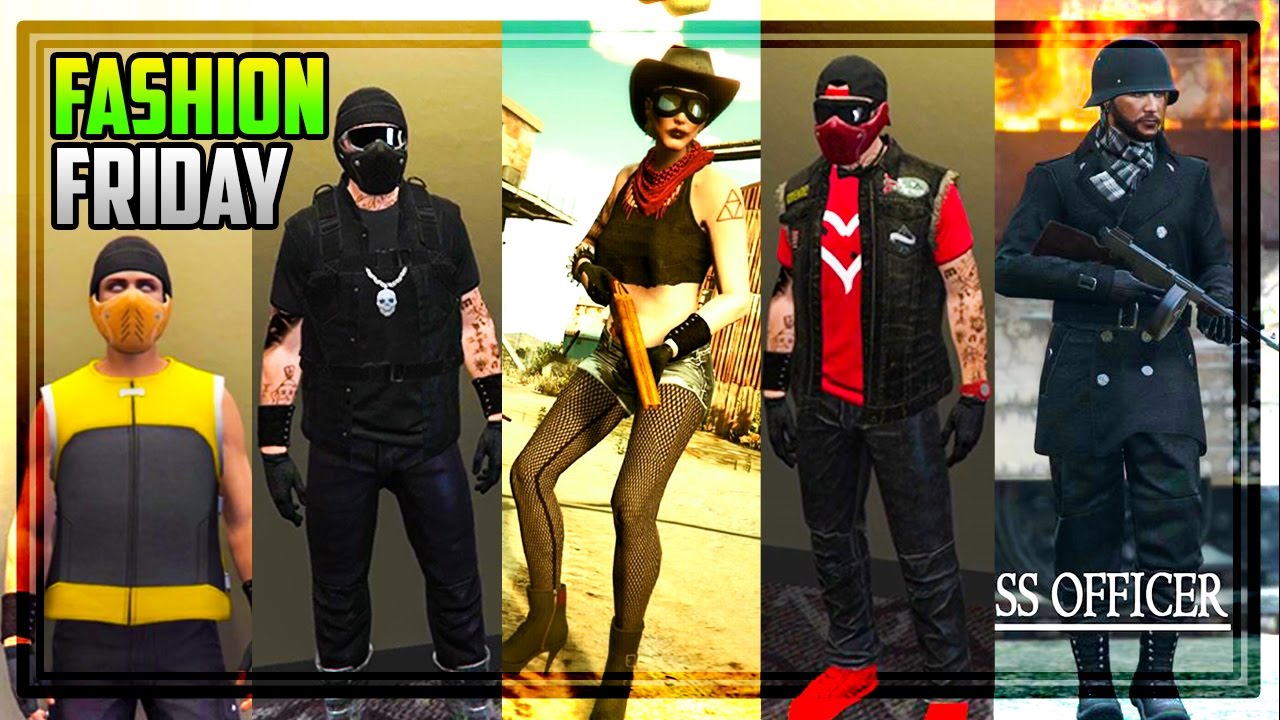 GTA 5 Online FASHION FRIDAY! 20 AMAZING OUTFITS! (Frosty, SS Officer, The Enforcer & MORE)