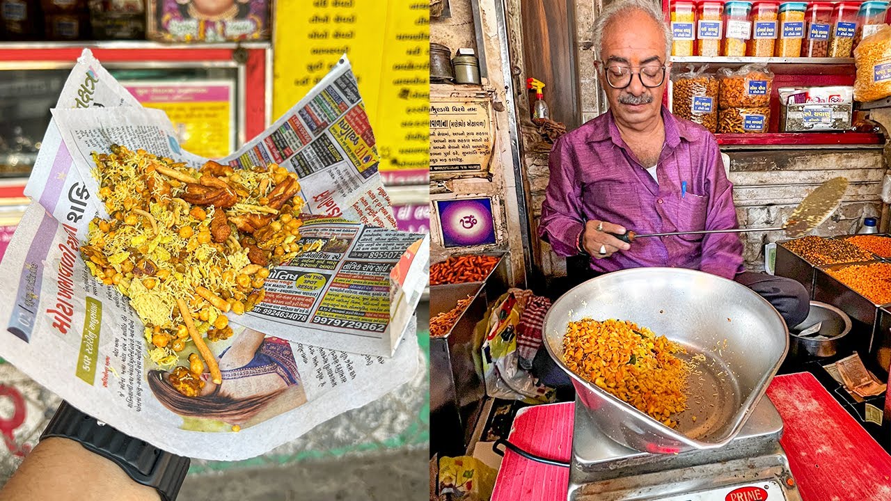 Ahmedabad’s famous Chavanu | 100+ Years old Namkeen Shop | Ahmedabad Street Food