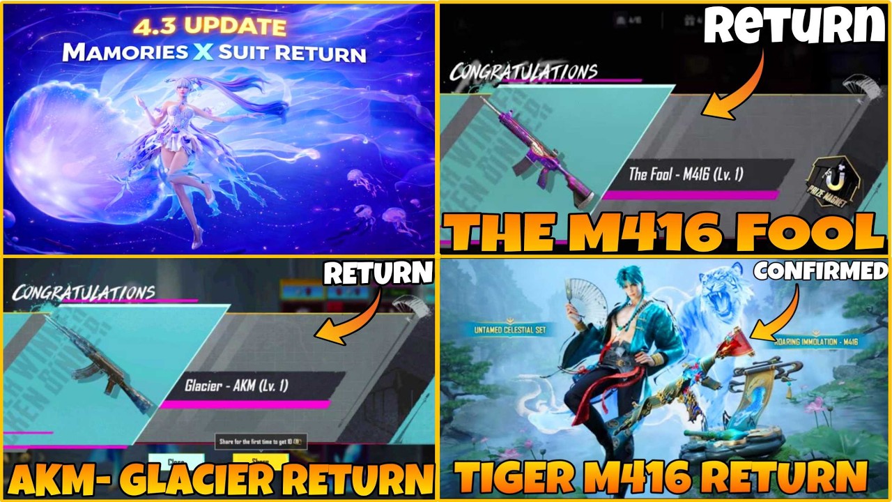 FINALLY! M416 FOOL RETURN IN 8TH ANNIVERSARY ♥️ | TIGER M416 RETURN RELEASE DATE CONFIRM ❓