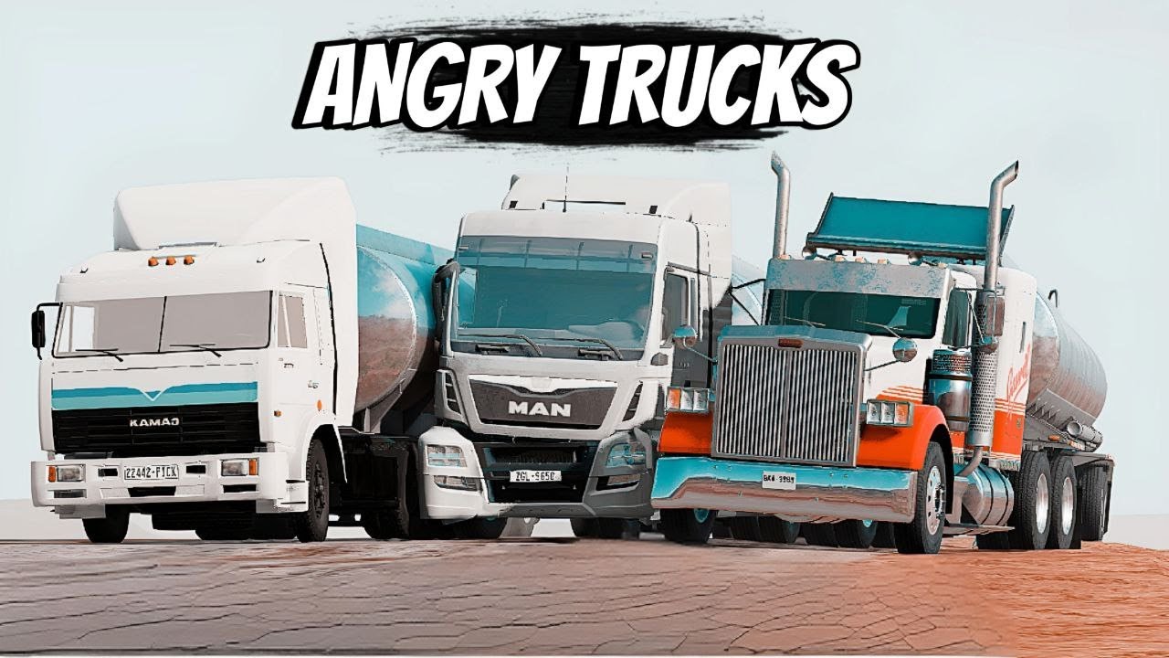 BeamNg Drive - соревнования грузовиков в Америке, Европе и Азии
