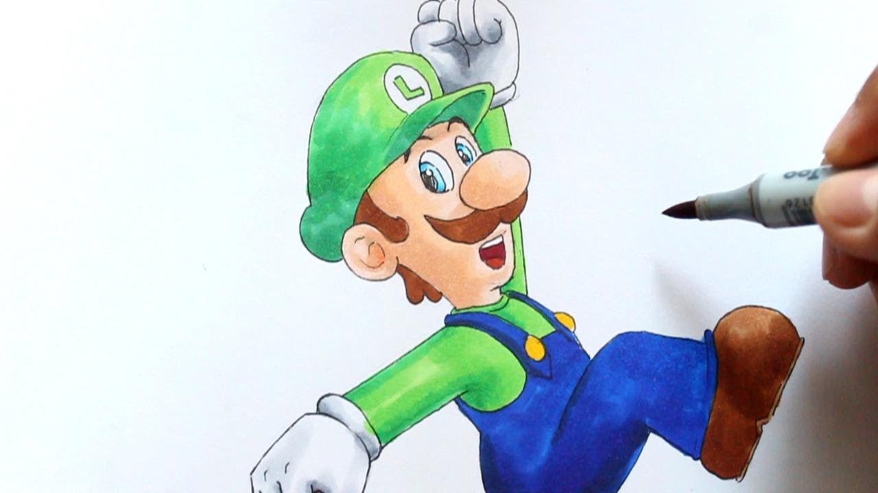 Wie zeichnet man Luigi [Super Mario] zeichen tutorial