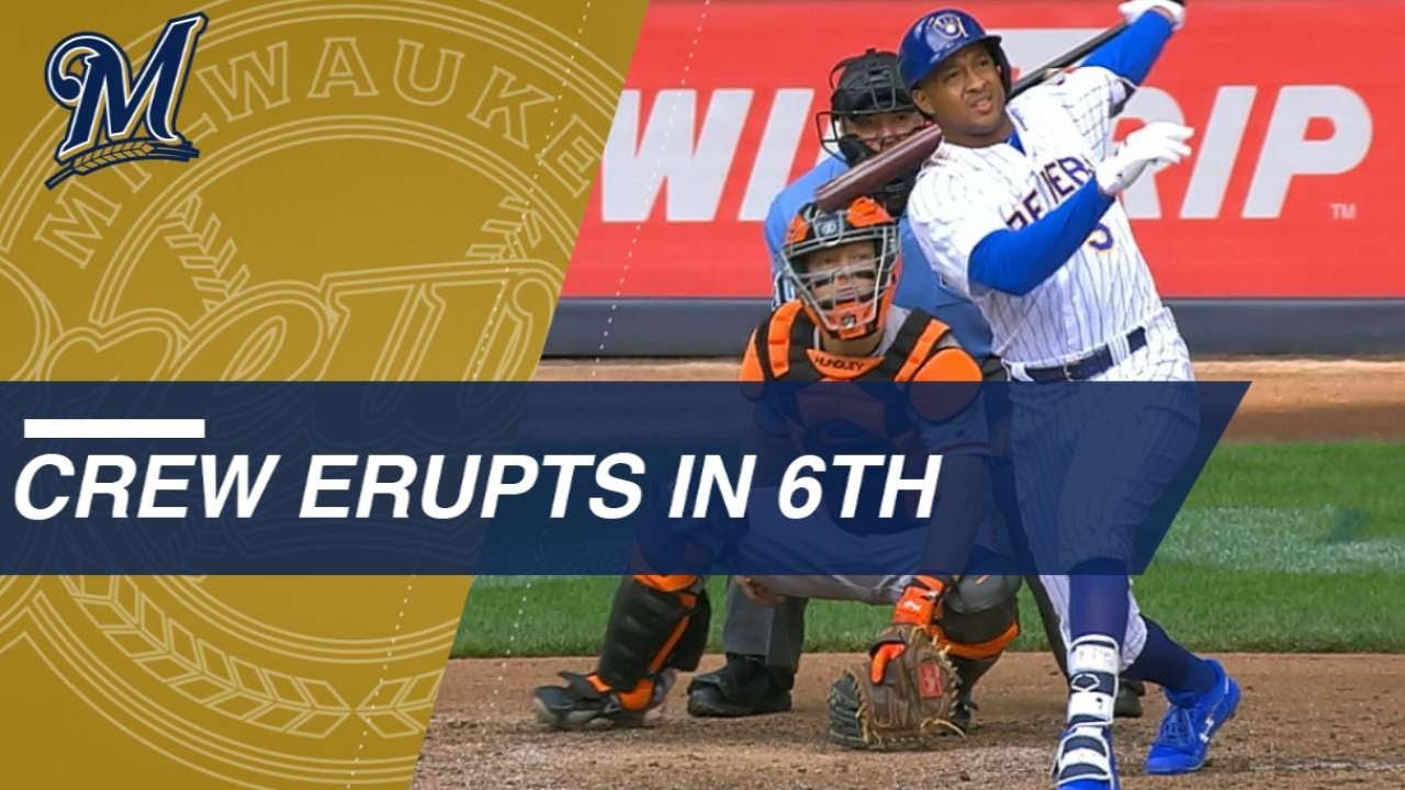 Jonathan Schoop belts grand slam after Ryan Braun HBP, Counsell ejected