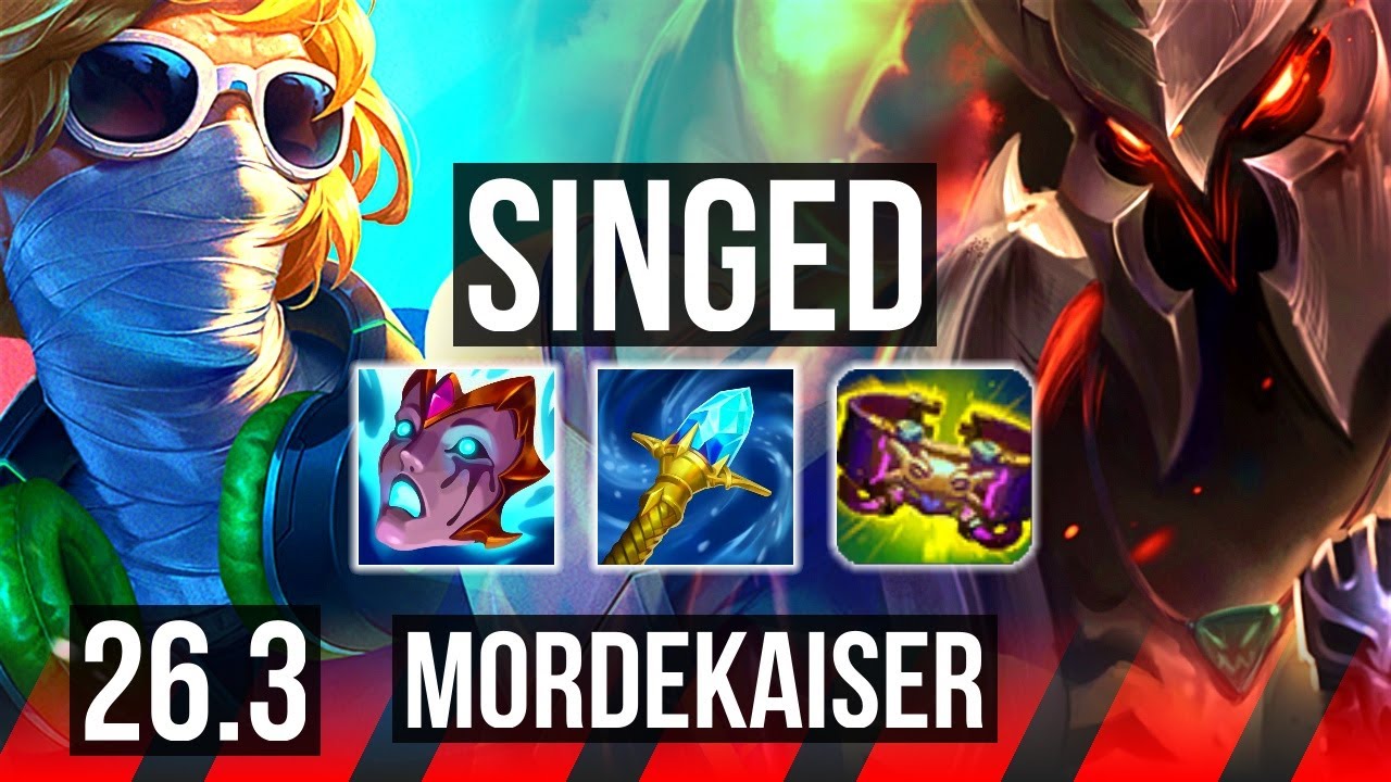 SINGED vs MORDEKAISER (TOP) | EUW Master | 26.3