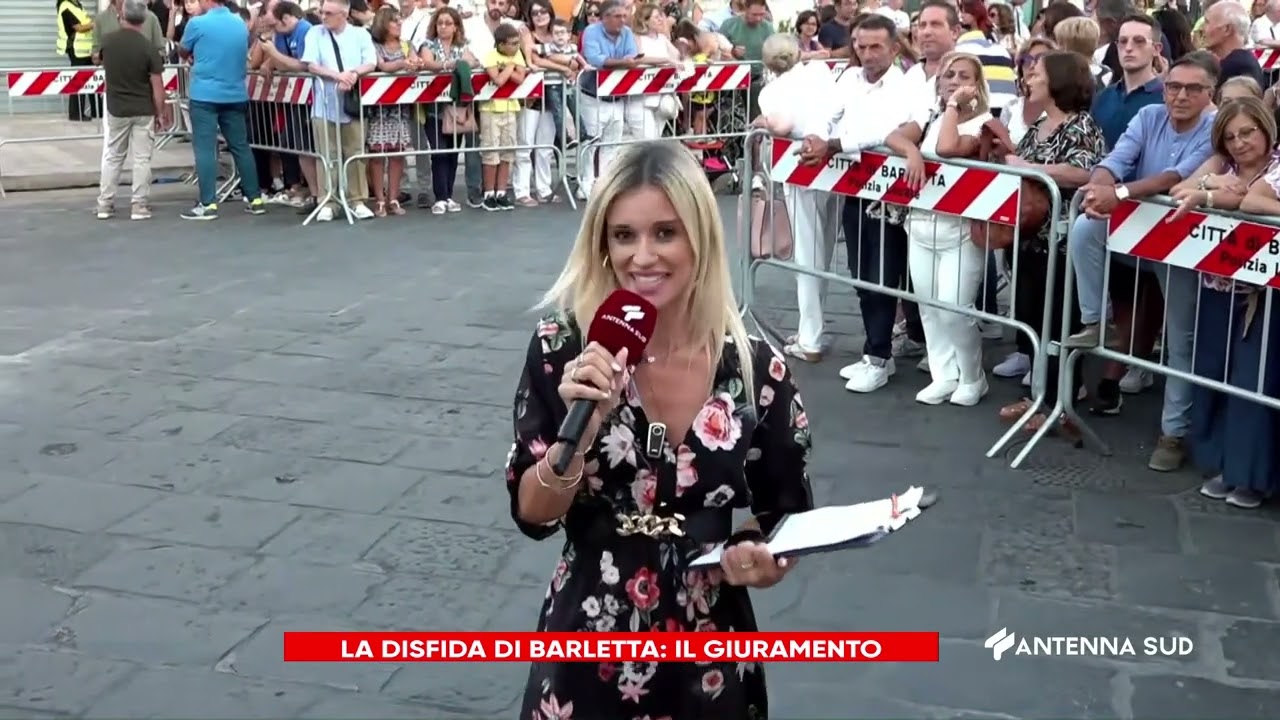 DIRETTA ANTENNA SUD  IO RESTO AL SUD LA DISFIDA DI BARLETTA, IL FIURAMENTO DEL 09 SETTEMBRE 2023