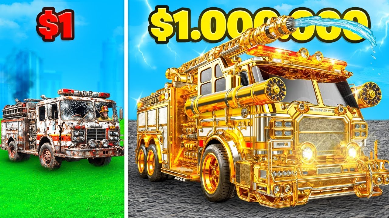 CAMIÓN de BOMBEROS de 1$ vs 1.000.000$ en GTA 5