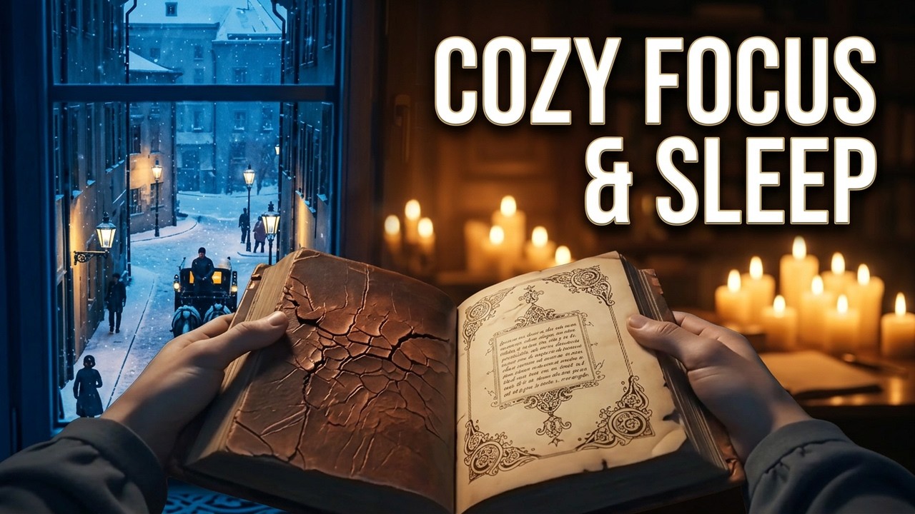 🟡 Candlelit Cabin vs Snowy Old Town | Cozy Winter Ambience for Study & Sleep